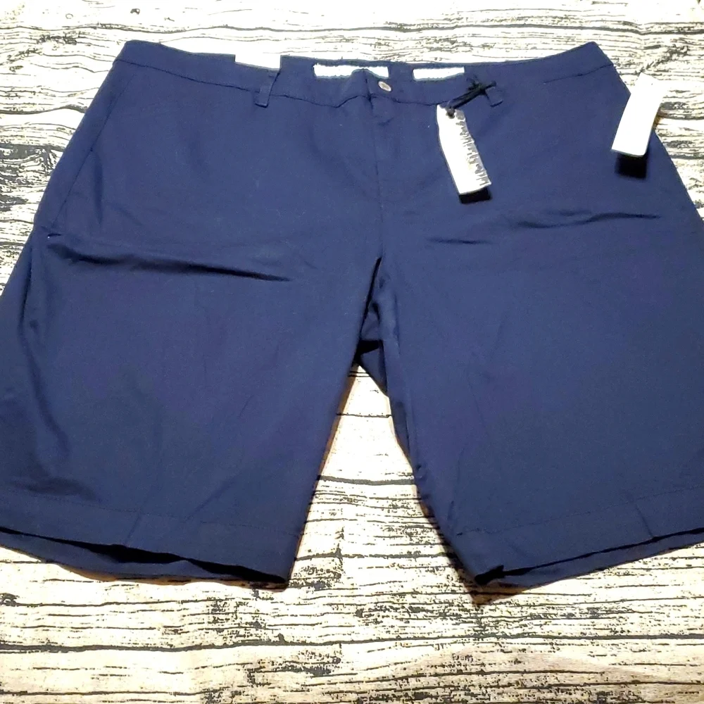 Jones New York Blue Trouser Shorts Size 24W Mid Rise Slimming With Pockets NWT